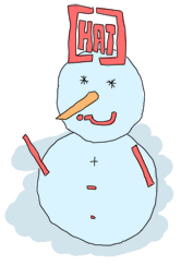 A snowman made of regular expression characters